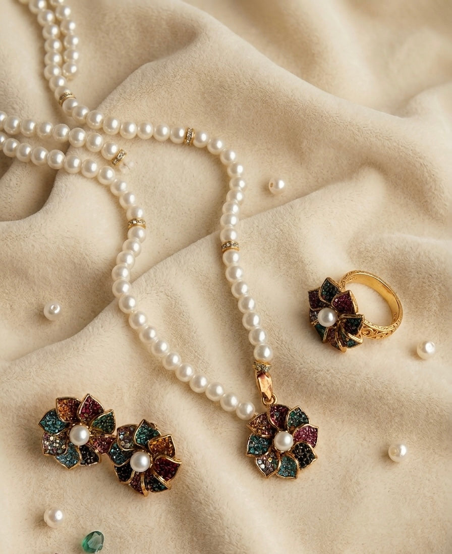 Flower Pendant With Ring