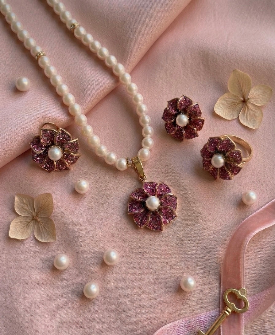 Flower Pendant With Ring
